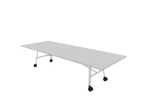 klaptafel,HxBxD 750x3200x1200mm,hoekig,4voeten wit,ovale buis