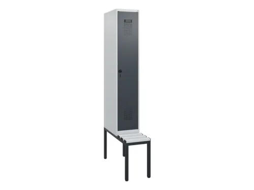 locker met bank,HxBxD 1950x300x815mm,1vak,vak B 300mm,draaigrendel