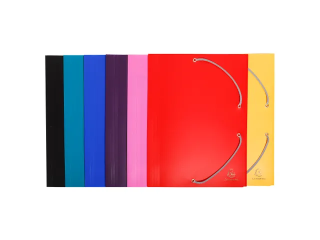 Elastomap 3 kleppen ondoorschijnende Polypropyleen 4/10de A4 Assorti