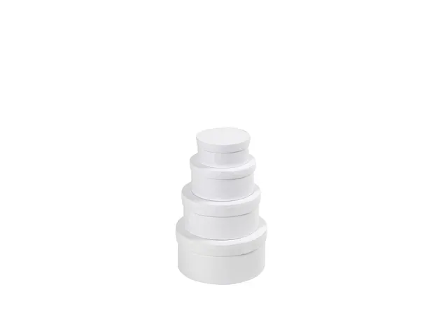 Doos Creativ Company rond Ø 8, 10, 12, 14cm, hoogte 4, 5, 6, 7cm 4 st