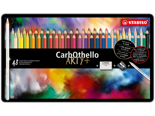 Crayon craie pastel STABILO CarbOthello assorti boîte 48 pièces