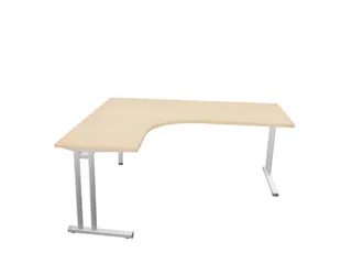 bureau in vrije vorm,HxBxD 740x1800x1600mm,vrije vorm,NE-esdoorn - 3