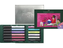 Tekenstift Faber-Castell Pitt Artist Pen Brush set 12 stuks Tokyo