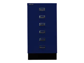 kantoor-ladekast HxBxD 670x349x432mm 6 laden romp oxfordblauw staal - 2