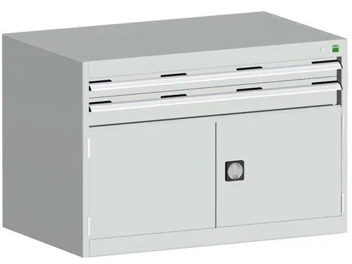 ladekast HxBxD 700x1050x650mm 2laden RAL7035 front RAL7035