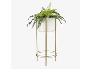 Kunstplant Mica Varen groen in pot Stan grijs 38x50cm - 10