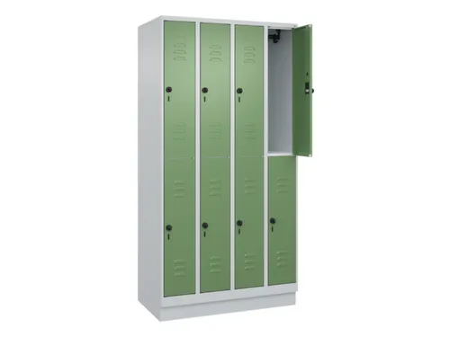 dubbeldekse locker,HxBxD 1950x1000x500mm,4x2vak.,vak B 250mm