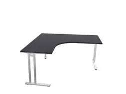 bureau in vrije vorm,HxBxD 740x1600x1600mm,vrije vorm,CC-zwart