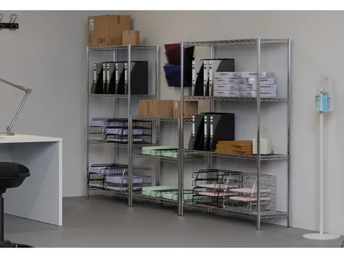 MOBI3M Opbergrek metaal met 3 planken 90 x 90 x 35 cm.