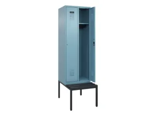 locker met bank,HxBxD 2120x600x815mm,2vak,vak B 300mm,cilinderslot - 1