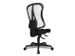 Siège Bureau Pivotant Assise Noir Dossier Maille Blanc