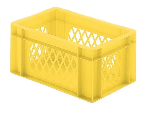 Euronorm-Stapelbak 5.5l Hxlxb 145x300x200mm Wanden Open Geel