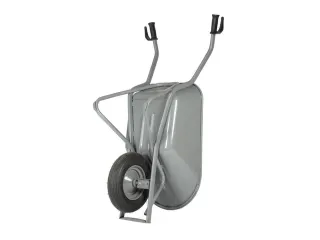 kruiwagen,80l,HxBxD 620x590x1450mm,staal-bak,grijs,staal,lucht-banden - 2