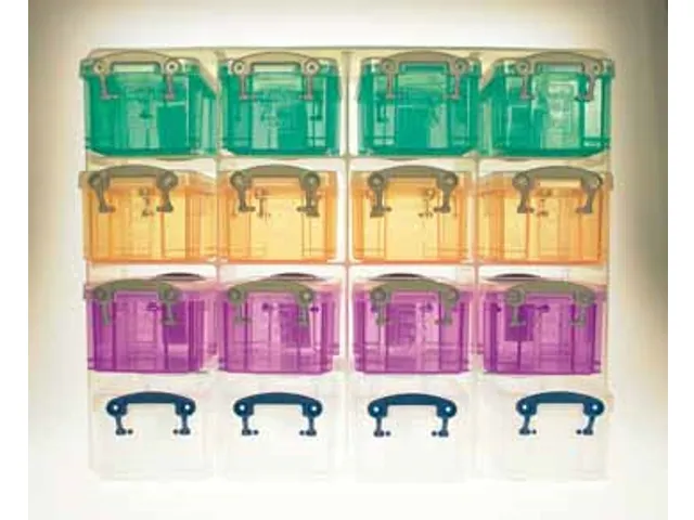 Muurkubus met 16 Boxen 0,3 Liter Transparant