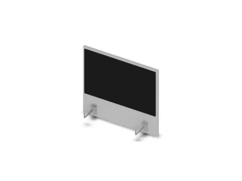 opzetpaneel bureau aanbouw zijkant MP-lichtgrijs BN8033-zwart 600mm