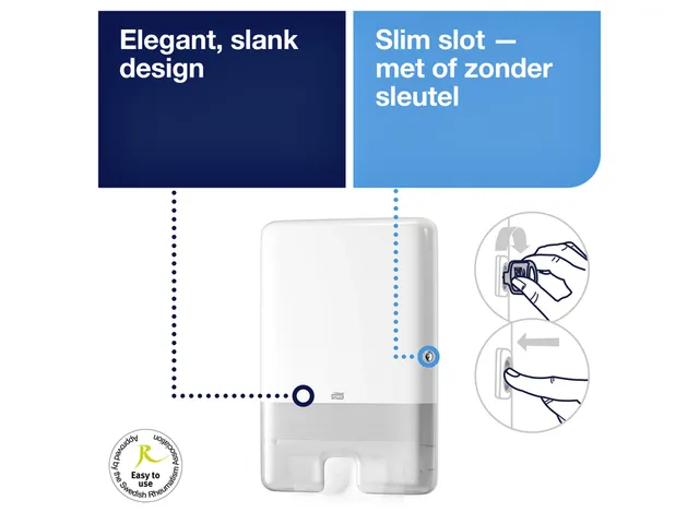 Tork 552000 H2 Elevation Xpress Multifold Handdoekdispenser Wit