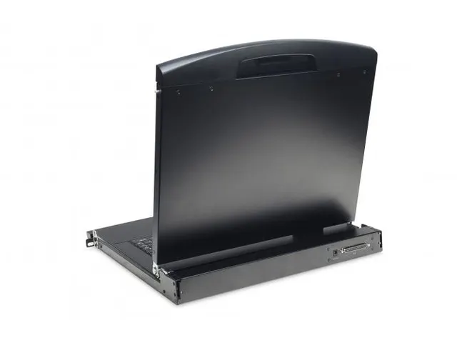 17 inch LCD KVM-console 8-poorts CAT 5 Turks toetsenbord Zwart