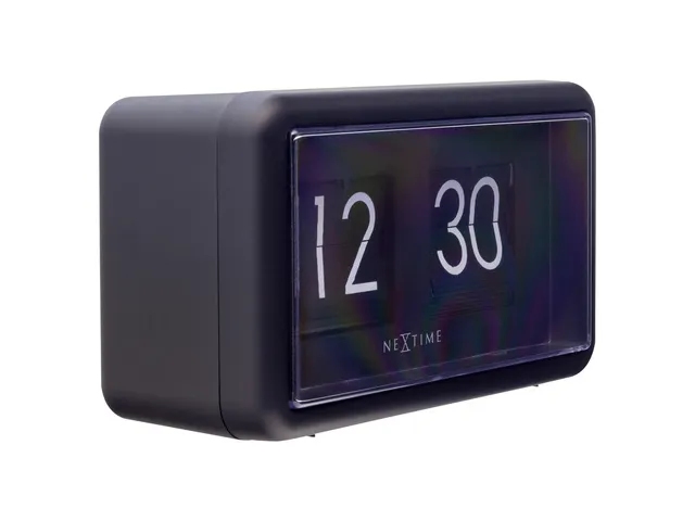 Horloge flip Nextime 18x10x7cm Table/Mural Noir/Blanc