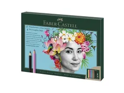 Tekenset Faber-Castell Polychromos en Pitt Grafiet Mat 23-delig