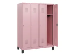 schoollocker,HxBxD 1630x1200x500mm,4vak,vak B 300mm,cil.-slot,voeten