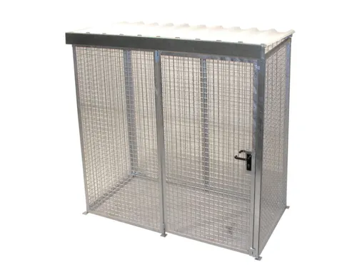 Gasflessendepot Dak Staal/Gaas Hxbxd 2180x2100x1085mm 32 Gasflessen