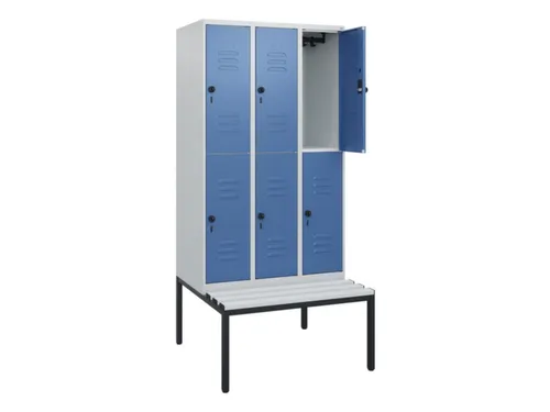 Dubbeldekse dekenkist,HxBxD 1950x900x815mm,3x2vak.,vak B 300mm