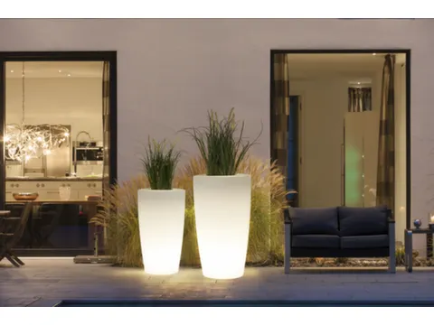 plantenzuil,rond,PE,translucent,HxØ 1100x620mm,80l,m. verlichting