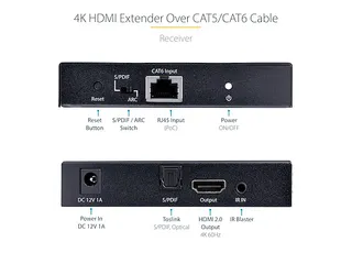 4K HDMI Extender over CAT5/CAT6 Kabel 70m HDR 60Hz 4K Video Extender - 3