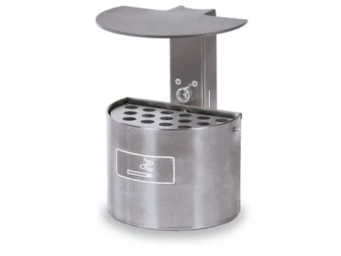 Asbak 2 liter HxØ 290x200mm Wandmontage Halfrond Antraciet