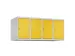 opzetkast,v. locker,4vak.,vak B 300mm,HxBxD 500x1200x500mm