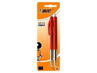 Balpen Bic M10 medium rood bister à 2 stuks - 2