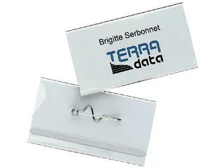 Badge Durable 8008 met speld 40x75mm - 1