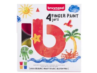 Vingerverf Bruynzeel Kids assorti 4 potjes - 1