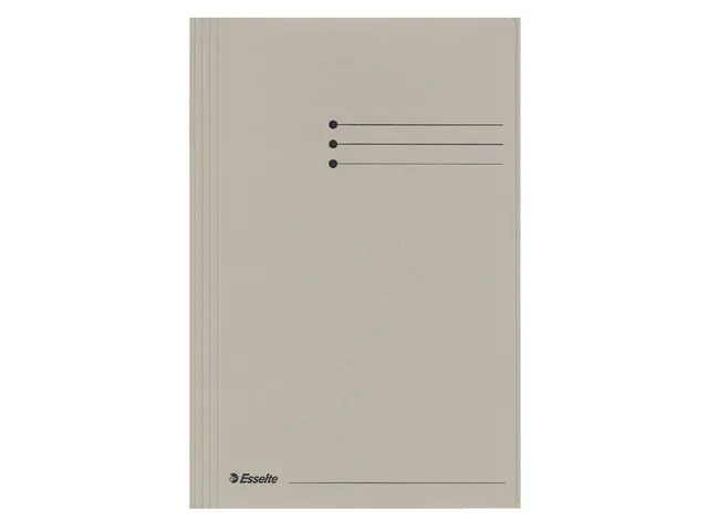 Dossiermap Esselte folio 3 kleppen manilla 275gr grijs