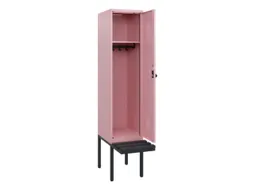 locker met bank,HxBxD 1950x400x815mm,1vak,vak B 400mm,draaigrendel