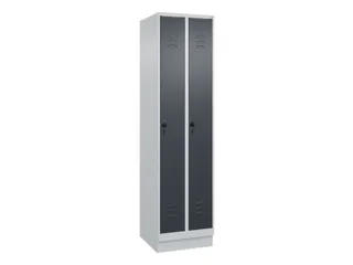 locker,HxBxD 1950x500x500mm,2vak,vak B 250mm,draaigrendel,sokkel - 1