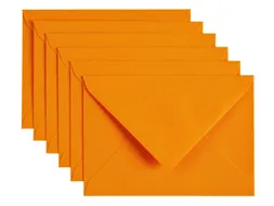 Envelop Papicolor C6 114x162mm oranje pak à 6 stuks