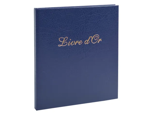 Livre d'or Balacron avec titre 140 pages blanches - 21x19 cm vertical