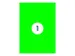 Gekleurde Etiketten 210x297mm A4 Fluor Groen 42124
