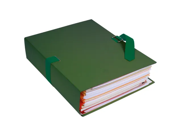 Map uitrekbare rug papier 24x32 cm Donkergroen A4