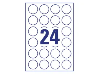 Etiket Avery L3415-10 rond 40mm wit 240stuks - 3