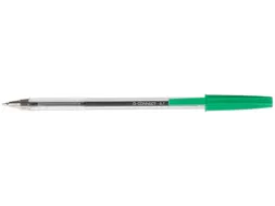 Q-connect Balpen met Dop 0,7mm Medium punt Groen 50 Stuks