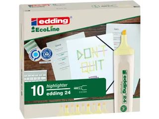 Markeerstift edding 24 EcoLine pastel geel - 5