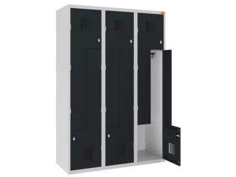 armoire vestiaire Z HxlxP 1800x1200x500mm porte-cadenas corps RAL7035