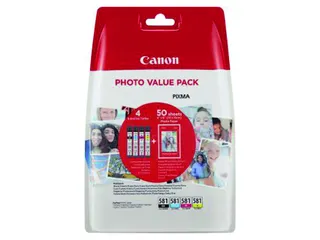 Canon CLI-581 Inktcartridge + 50 Vel 10x15 Fotopapier - 1