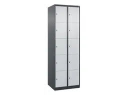 lockerkast,HxBxD 1850x600x500mm,2x5vakken,vak B 300mm,cil.-slot