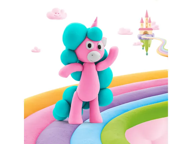 Pâte à modeler Hey Clay Licorne set 3 pièces
