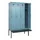 locker met bank,HxBxD 2120x1200x815mm,4vak,vak B 300mm,draaigrendel