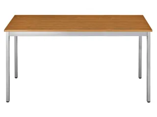 Tafel Vierkant 120x60 Cm Rechthoekig Frame Aluminium Blad Kersenhout - 1