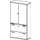 kantoorkast HxBxD 1920x1000x430mm romp kwarts decor front onyxgrijs